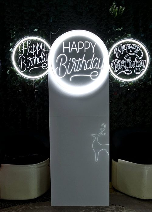 Pvc panel sa Svetlecim natpisom Happy birthday - Set