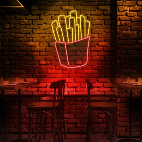 Fries pomfrit  neon