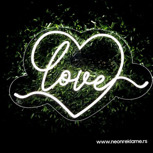 Love srce neon