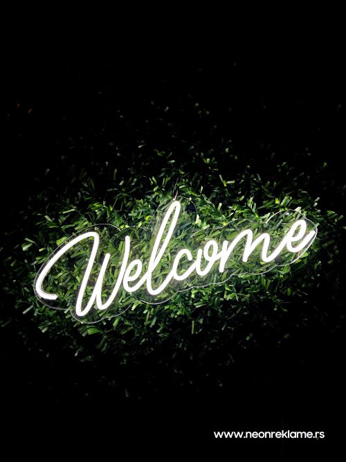Welcome neon natpis