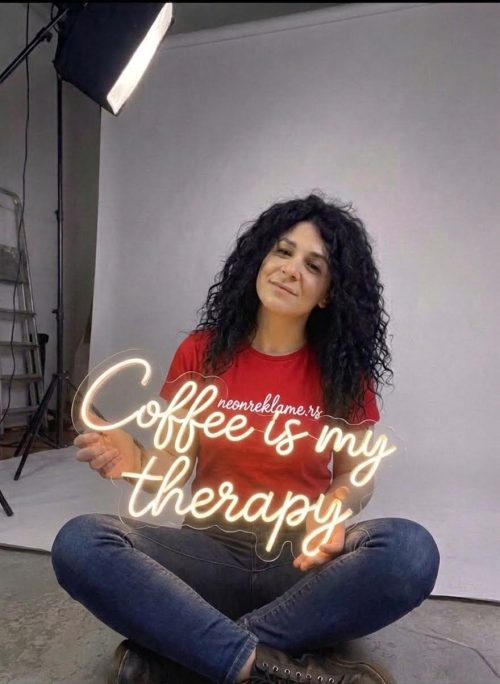 Coffee is my therapy neon